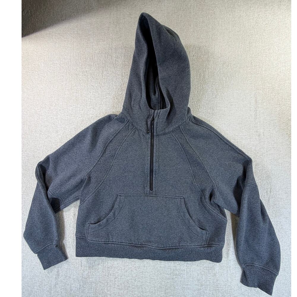 Lululemon Women's M/L Gray Scuba Long Sleeve Hoodie Sweatshirt Athleisure Casual